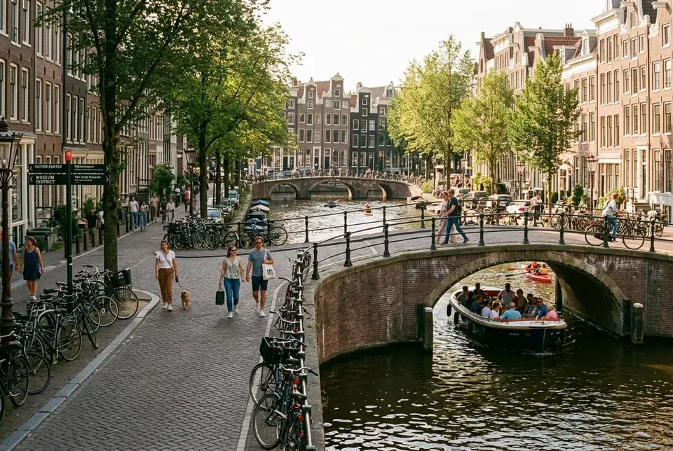 Amsterdam canal district near several free museums amsterdam visitors can walk between