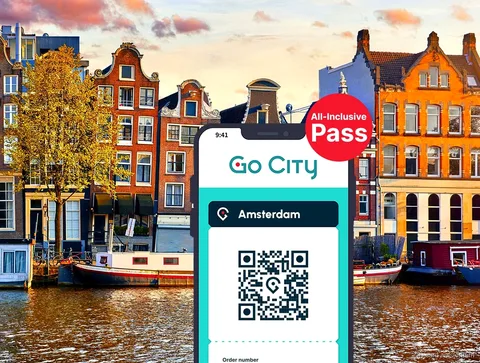 Go City Amsterdam all inclusive pass with Rijksmuseum in the background